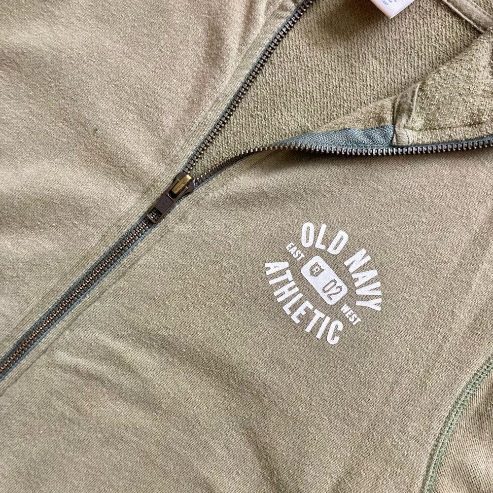 Vintage Y2K Old Navy zip-up jacket in olive green in size medium - Picture 6 of 7